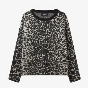OTHER UK Leopard Cheetah Print Sweater Women’s size Large Wool Mohair like new